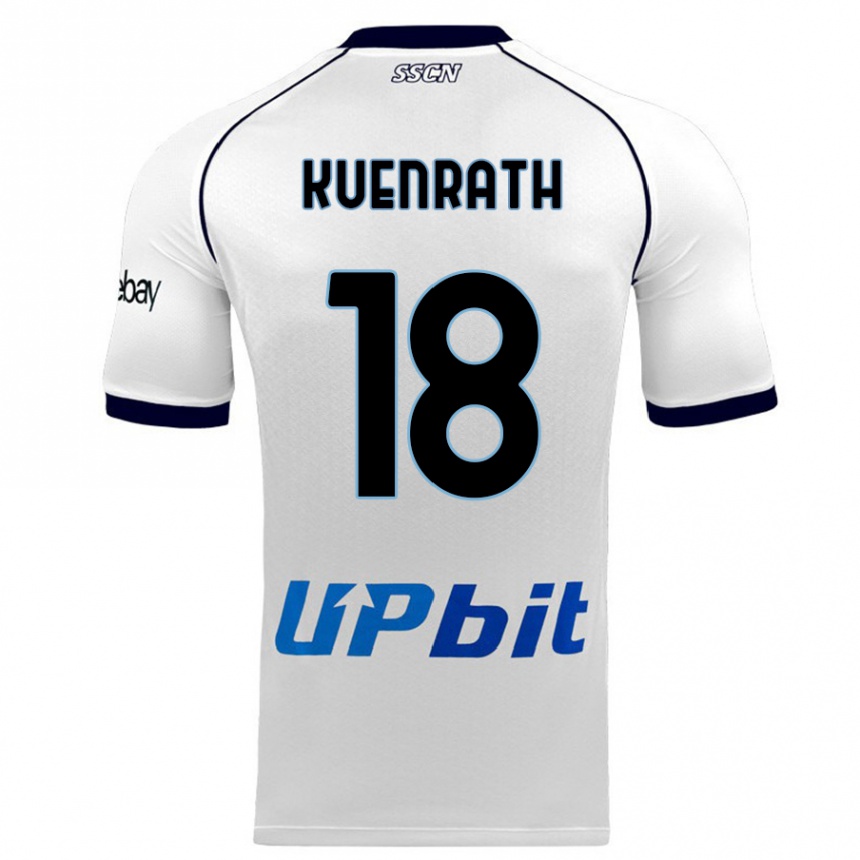 Kids  Melanie Kuenrath #18 White Away Jersey 2023/24 T-Shirt