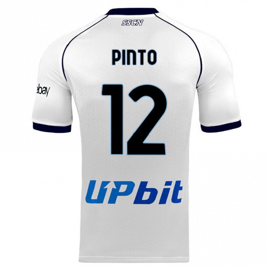 Kids  Ciro Pinto #12 White Away Jersey 2023/24 T-Shirt