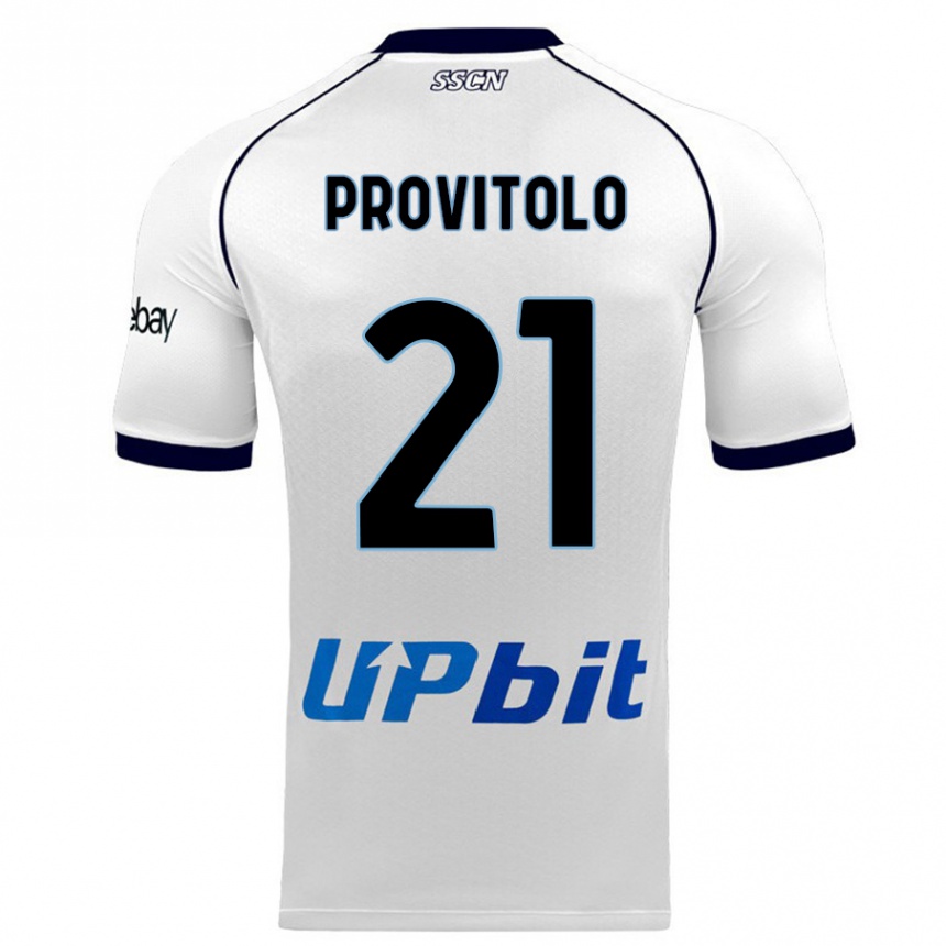 Kids  Vincenzo Provitolo #21 White Away Jersey 2023/24 T-Shirt