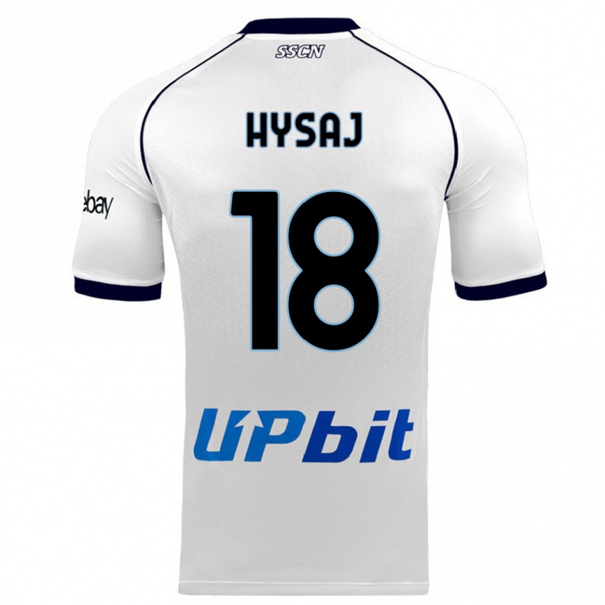 Kids  Daniel Hysaj #18 White Away Jersey 2023/24 T-Shirt