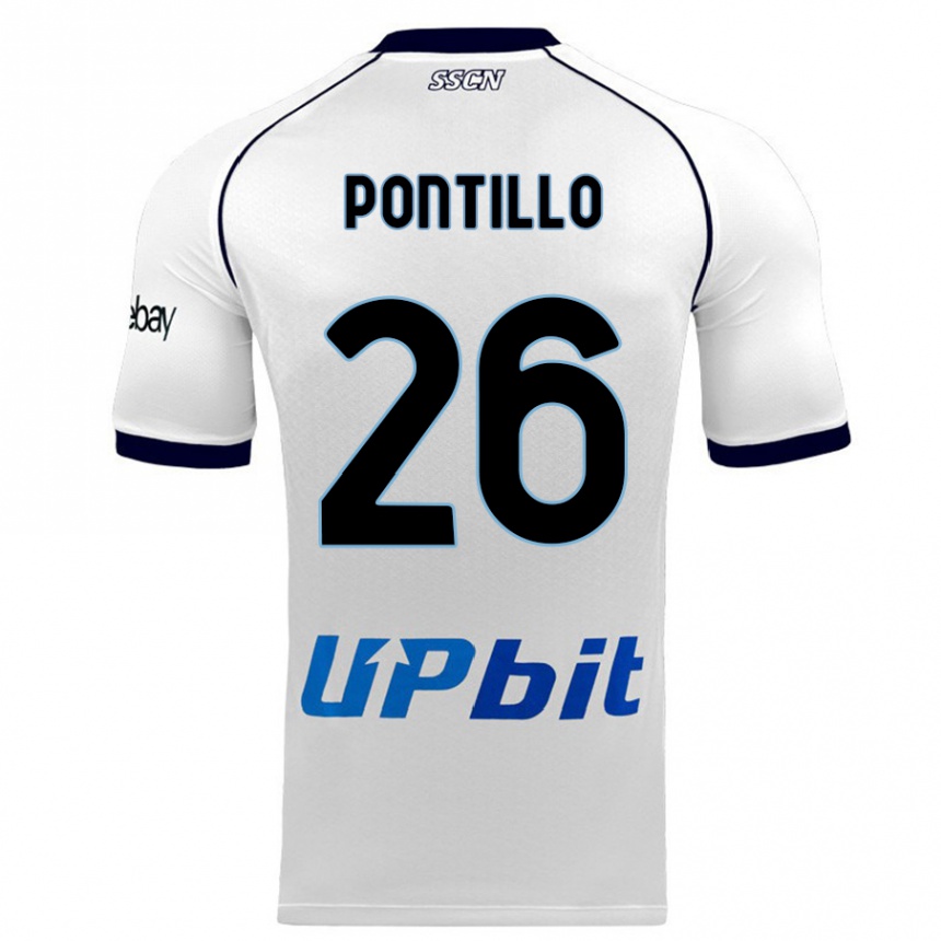 Kids  Pasquale Pontillo #26 White Away Jersey 2023/24 T-Shirt