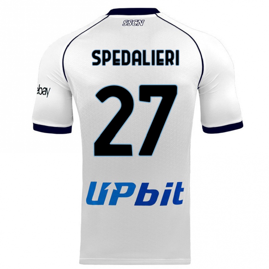 Kids  Johnatan Andrea Spedalieri #27 White Away Jersey 2023/24 T-Shirt