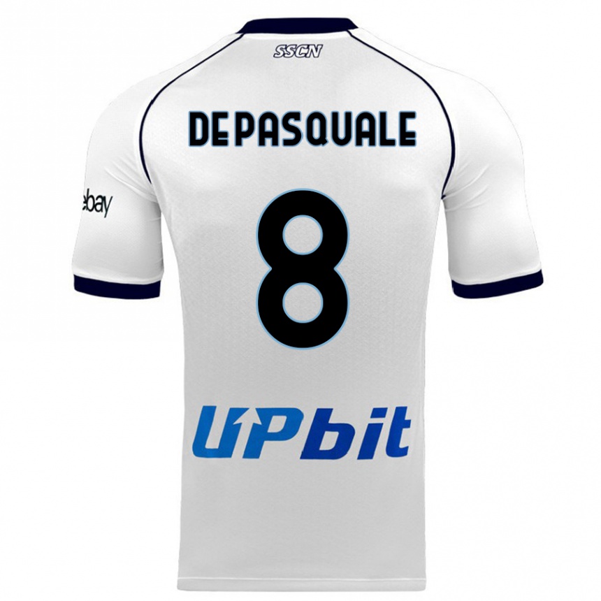 Kids  Dylan De Pasquale #8 White Away Jersey 2023/24 T-Shirt