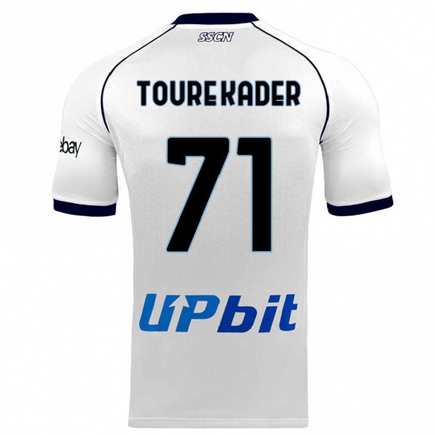 Kids  Aziz Toure Kader #71 White Away Jersey 2023/24 T-Shirt