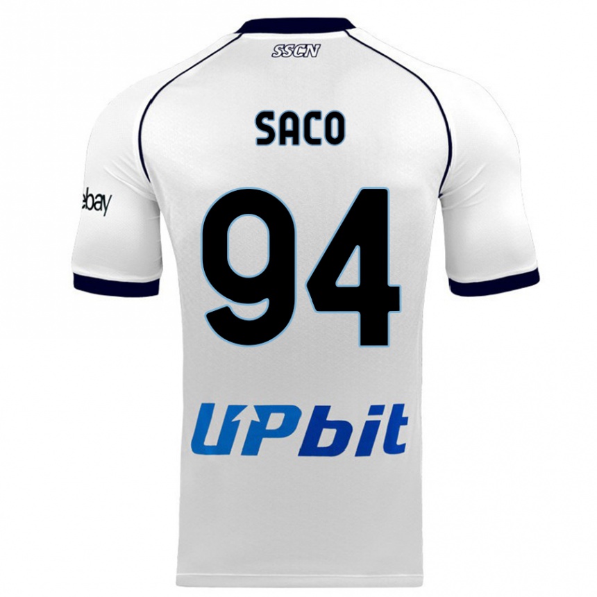 Kids  Coli Saco #94 White Away Jersey 2023/24 T-Shirt