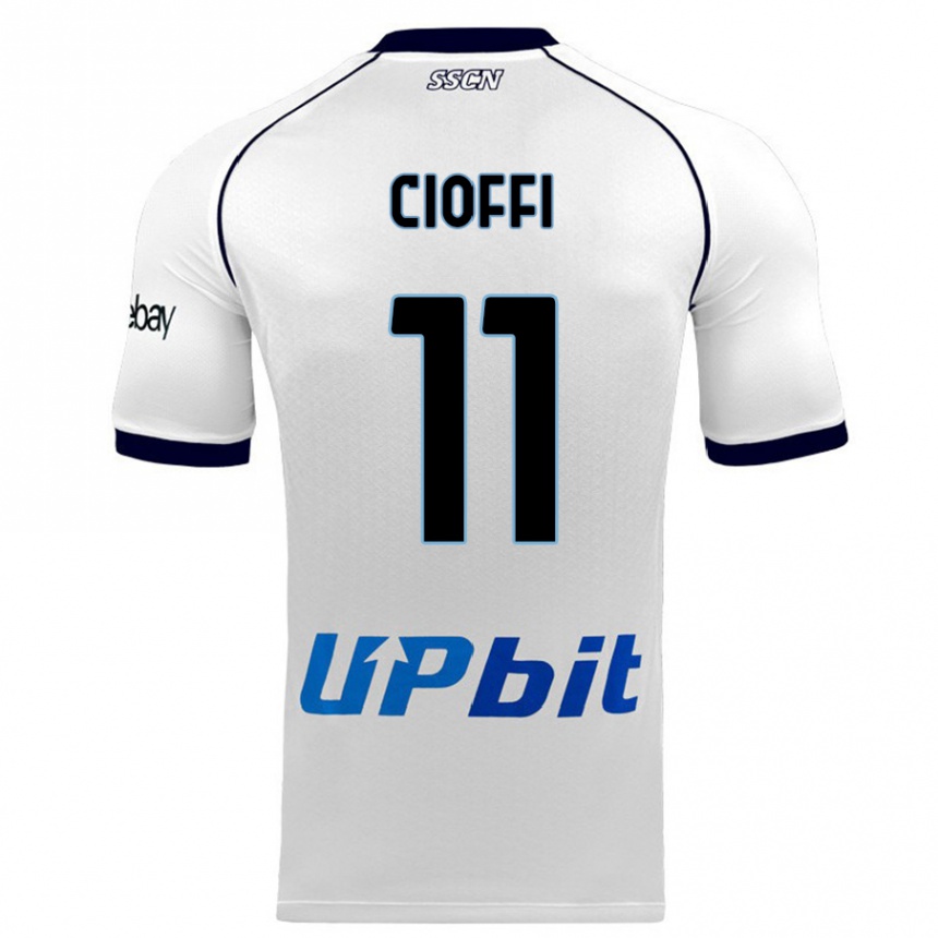 Kids  Antonio Cioffi #11 White Away Jersey 2023/24 T-Shirt