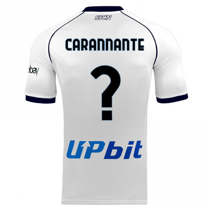 Kids  Lorenzo Carannante #0 White Away Jersey 2023/24 T-Shirt