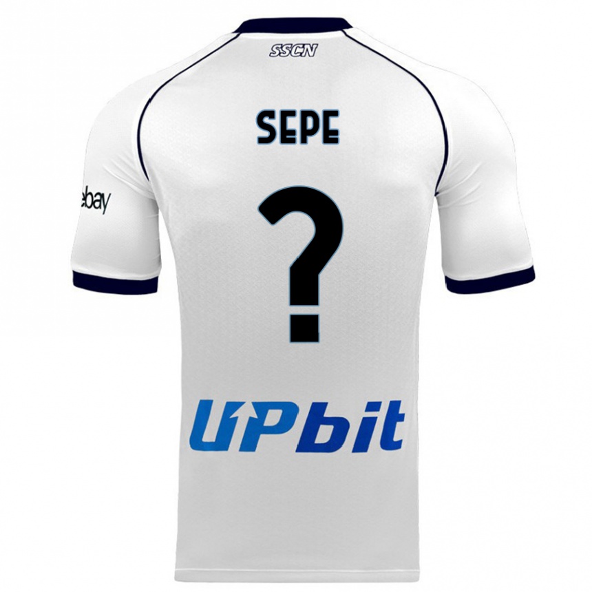 Kids  Mauro Sepe #0 White Away Jersey 2023/24 T-Shirt