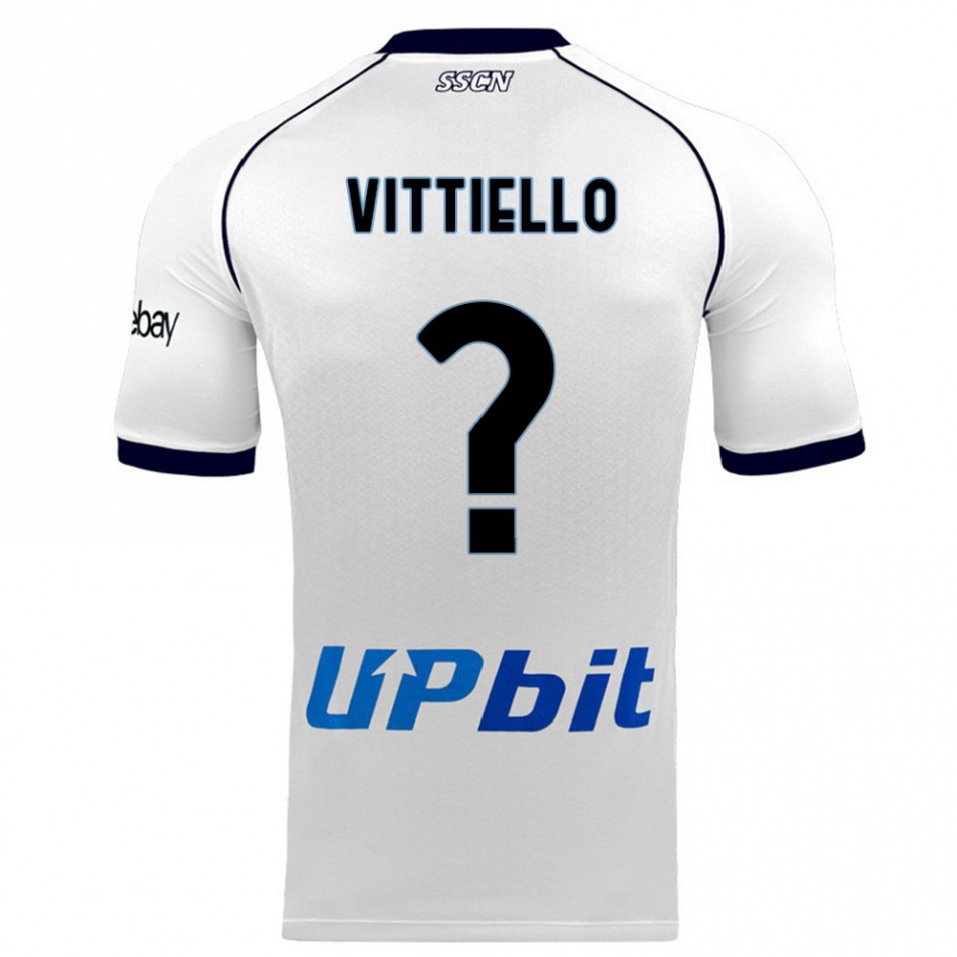 Kids  Antonio Vittiello #0 White Away Jersey 2023/24 T-Shirt