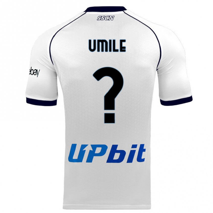 Kids  Bruno Umile #0 White Away Jersey 2023/24 T-Shirt