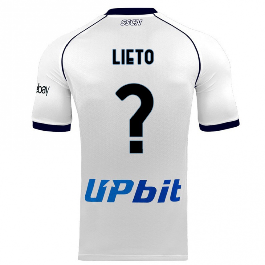 Kids  Angelo Lieto #0 White Away Jersey 2023/24 T-Shirt