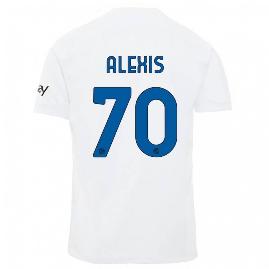 Kids  Alexis Sanchez #70 White Away Jersey 2023/24 T-Shirt