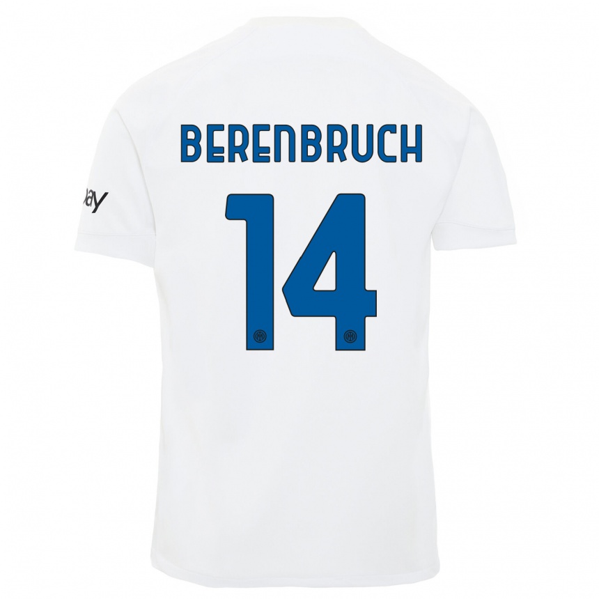 Kids  Thomas Berenbruch #14 White Away Jersey 2023/24 T-Shirt