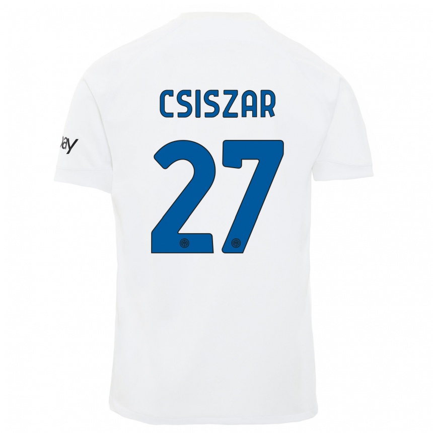 Kids  Henrietta Csiszar #27 White Away Jersey 2023/24 T-Shirt