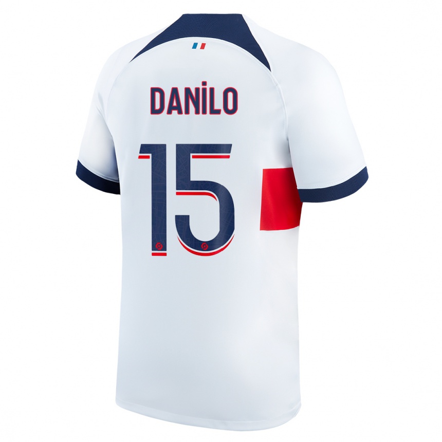 Kids  Danilo Pereira #15 White Away Jersey 2023/24 T-Shirt