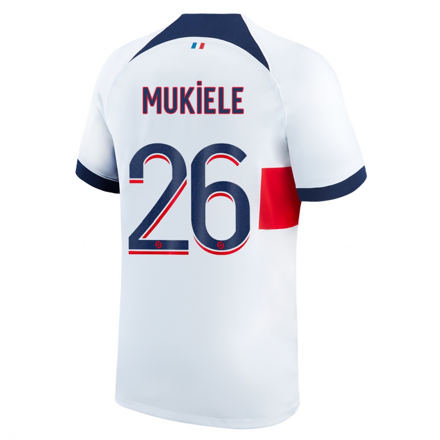 Kids  Nordi Mukiele #26 White Away Jersey 2023/24 T-Shirt