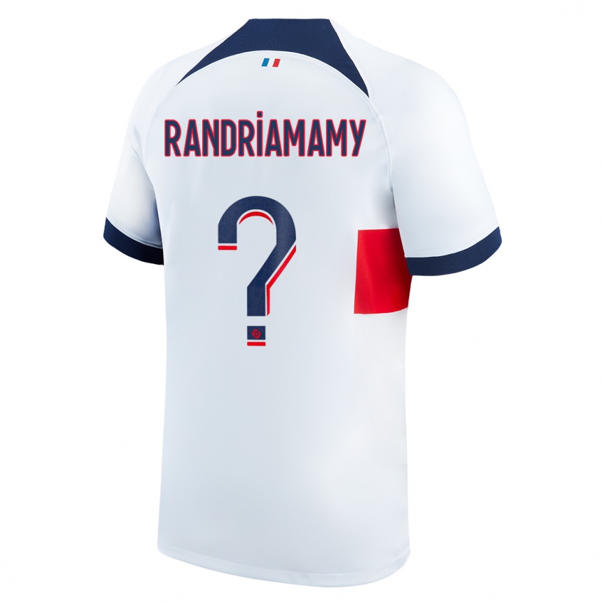 Kids  Mathyas Randriamamy #0 White Away Jersey 2023/24 T-Shirt