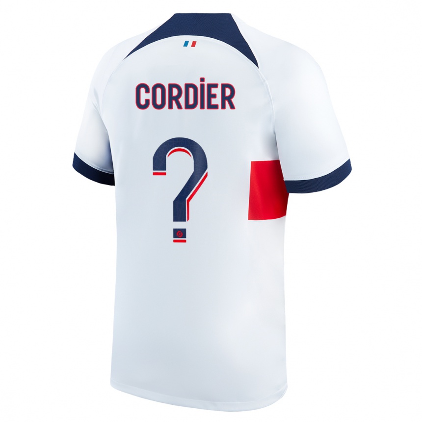 Kids  Thomas Cordier #0 White Away Jersey 2023/24 T-Shirt