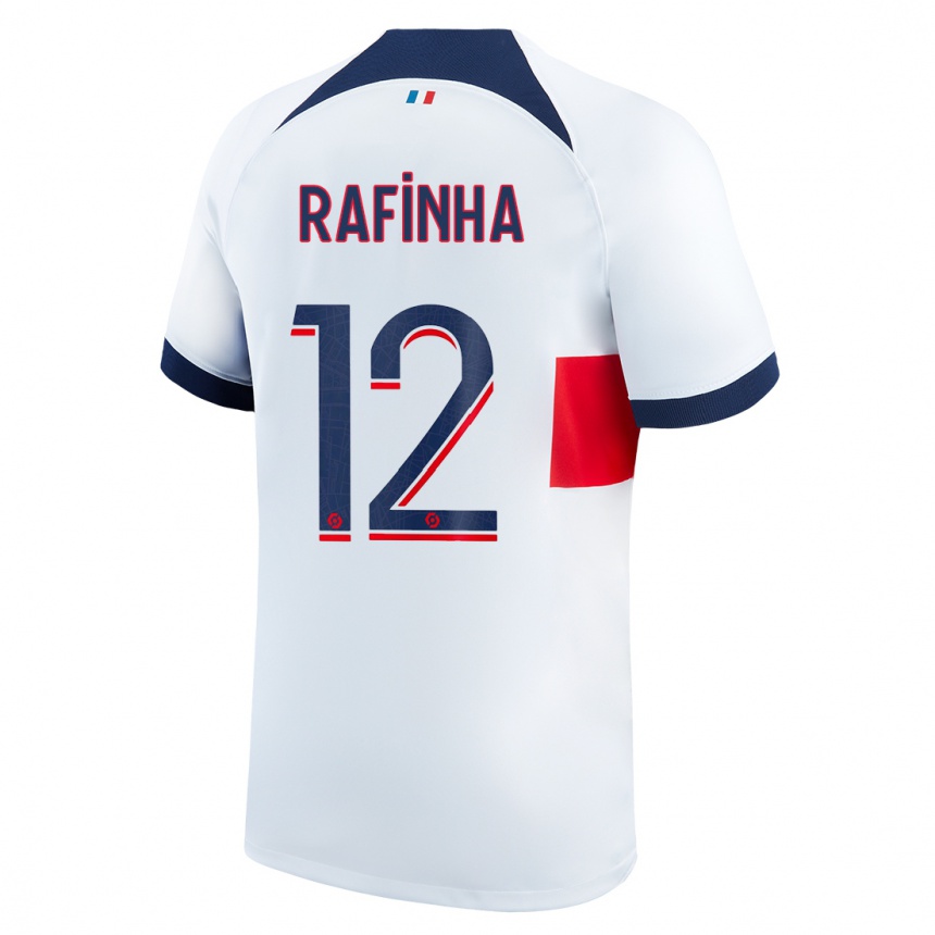 Kids  Rafinha #12 White Away Jersey 2023/24 T-Shirt