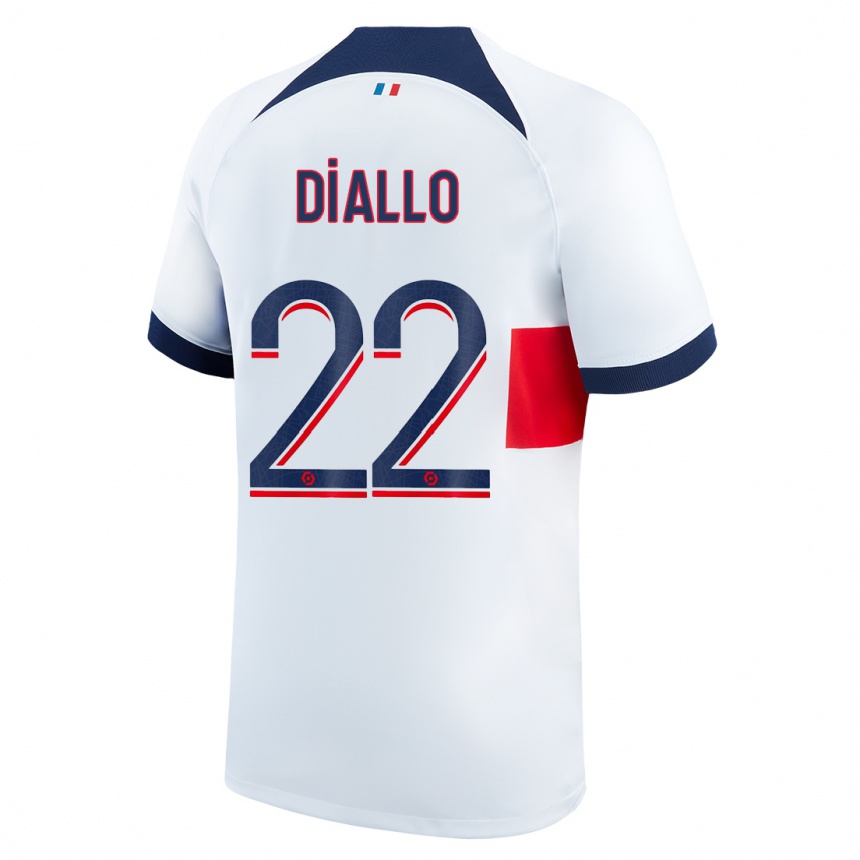 Kids  Abdou Diallo #22 White Away Jersey 2023/24 T-Shirt