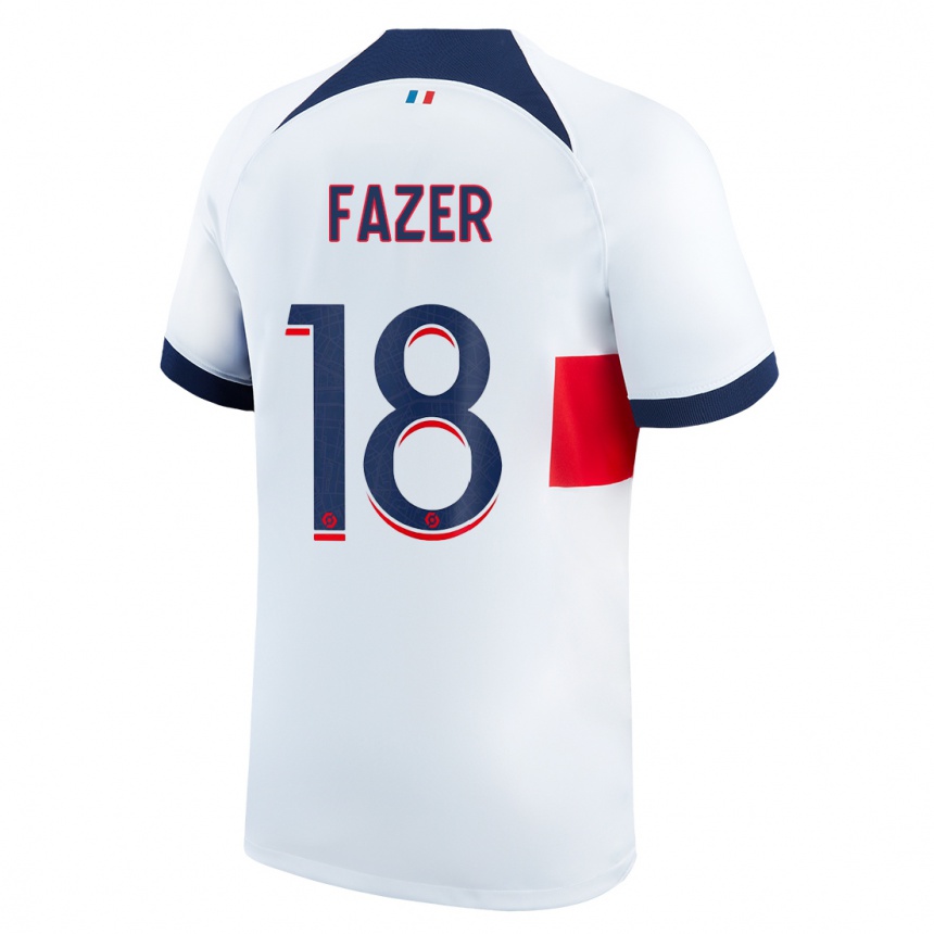 Kids  Laurina Fazer #18 White Away Jersey 2023/24 T-Shirt