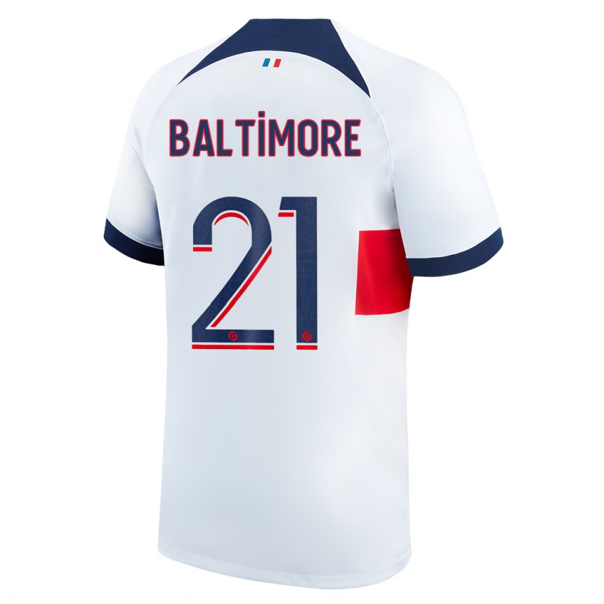 Kids  Sandy Baltimore #21 White Away Jersey 2023/24 T-Shirt