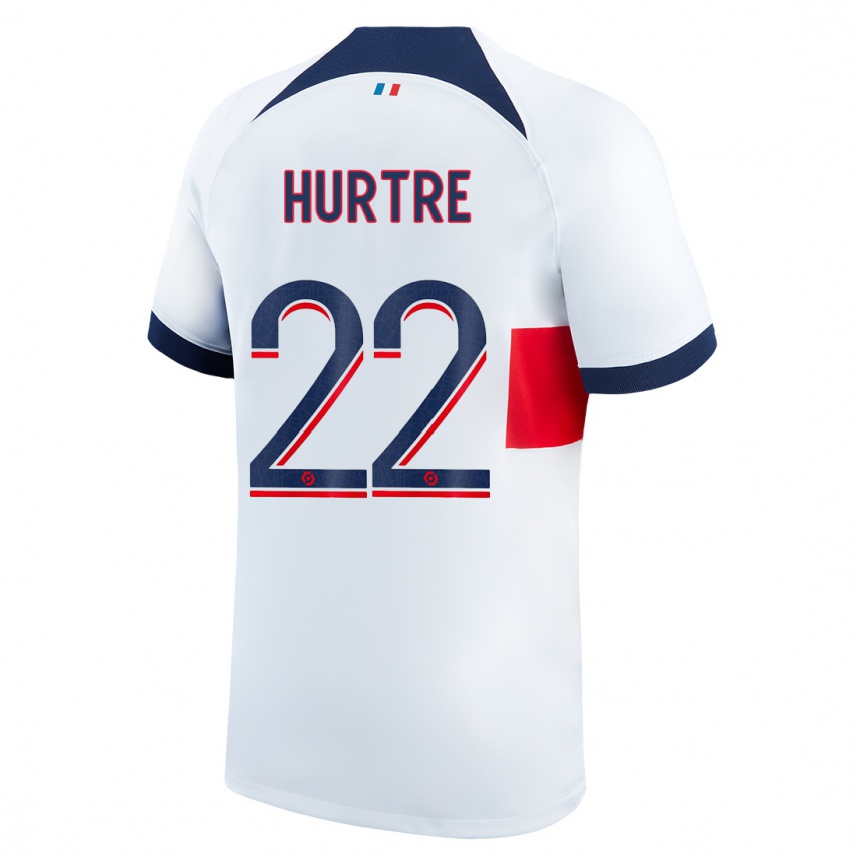 Kids  Oceane Hurtre #22 White Away Jersey 2023/24 T-Shirt