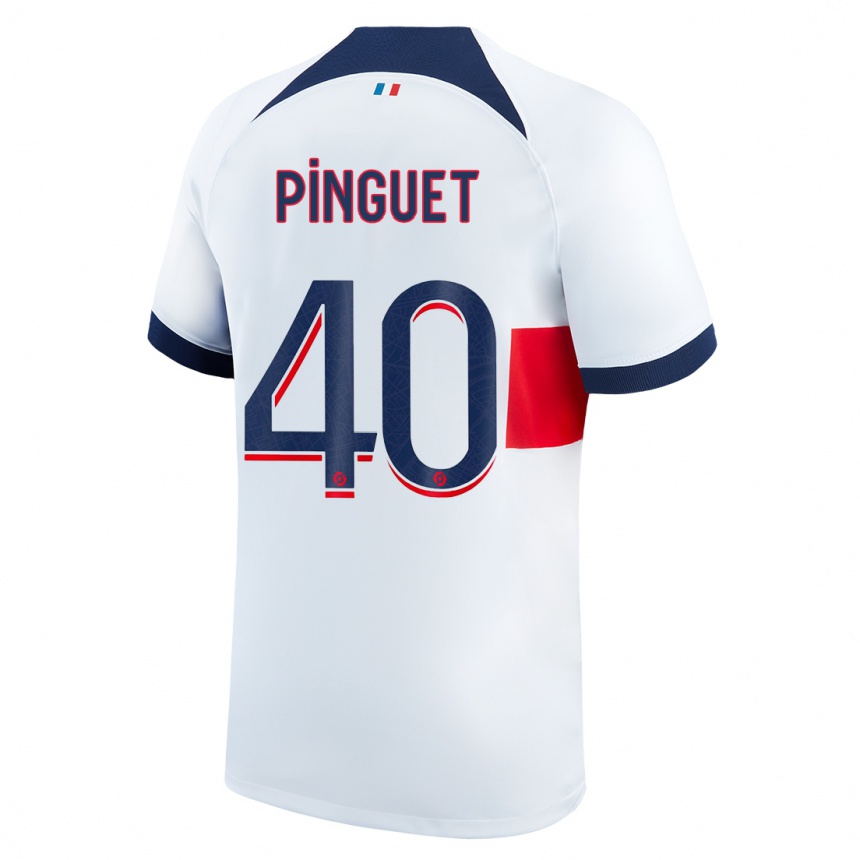 Kids  Alice Pinguet #40 White Away Jersey 2023/24 T-Shirt