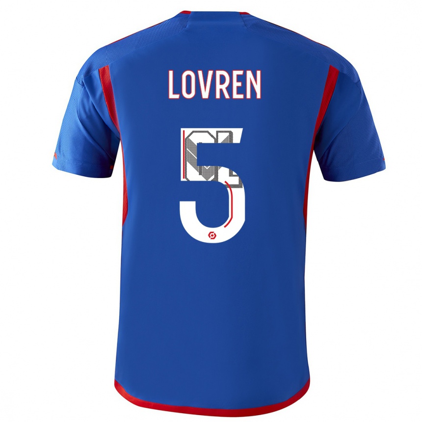 Kids  Dejan Lovren #5 Blue Red Away Jersey 2023/24 T-Shirt