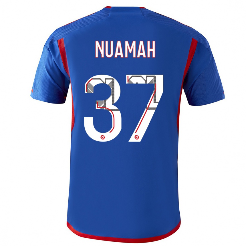 Kids  Ernest Nuamah #37 Blue Red Away Jersey 2023/24 T-Shirt