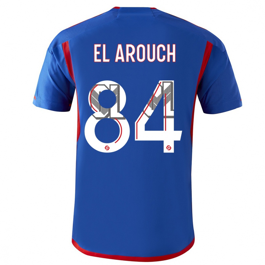 Kids  Mohamed El Arouch #84 Blue Red Away Jersey 2023/24 T-Shirt