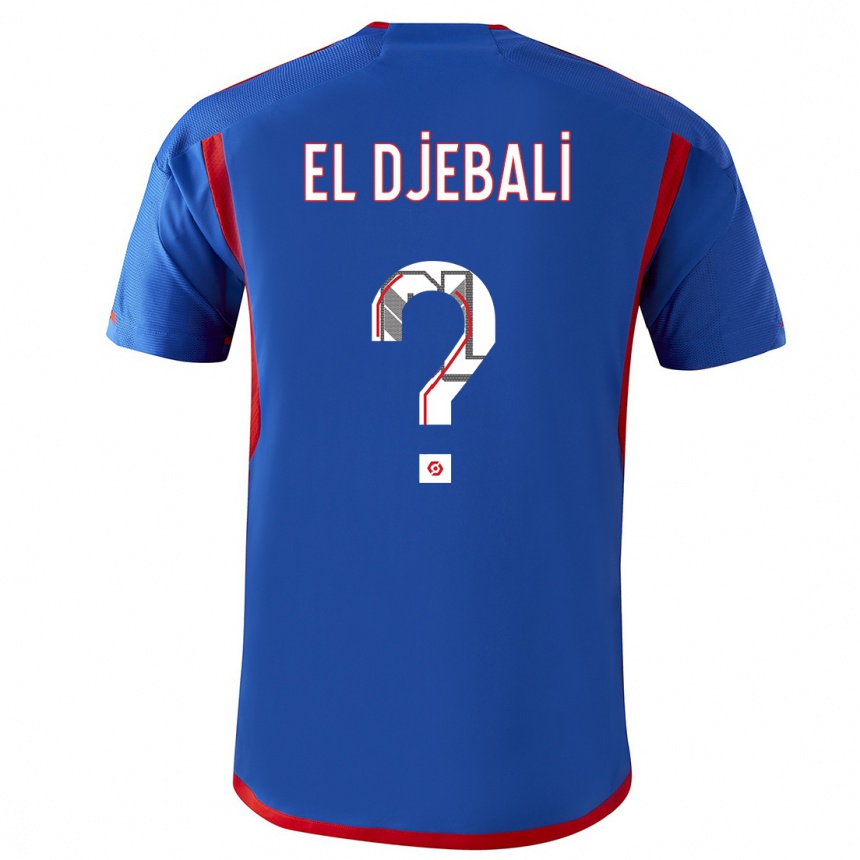 Kids  Chaim El Djebali #0 Blue Red Away Jersey 2023/24 T-Shirt