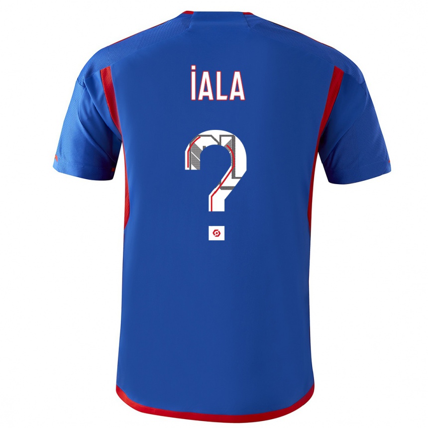 Kids  Celestino Iala #0 Blue Red Away Jersey 2023/24 T-Shirt