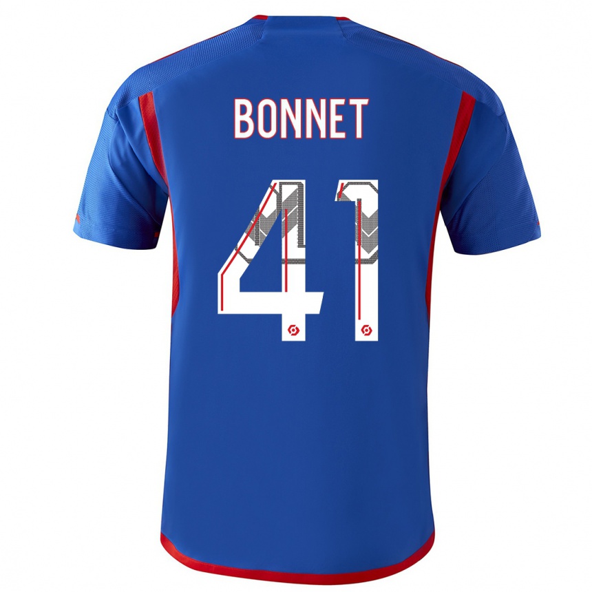 Kids  Noam Bonnet #41 Blue Red Away Jersey 2023/24 T-Shirt