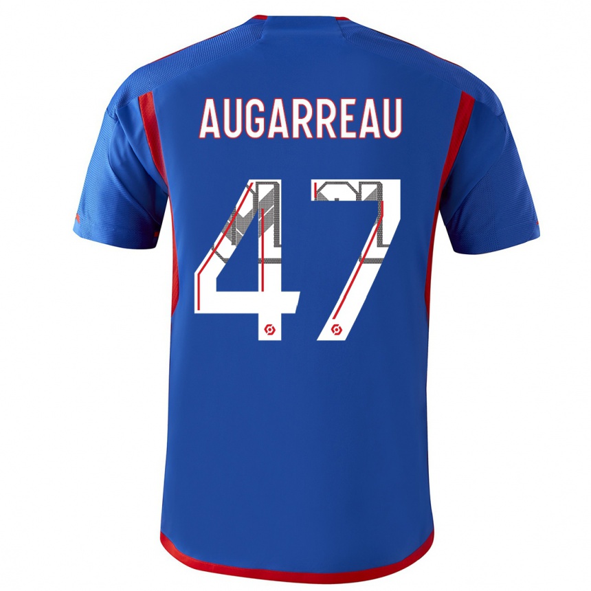 Kids  Sofiane Augarreau #47 Blue Red Away Jersey 2023/24 T-Shirt