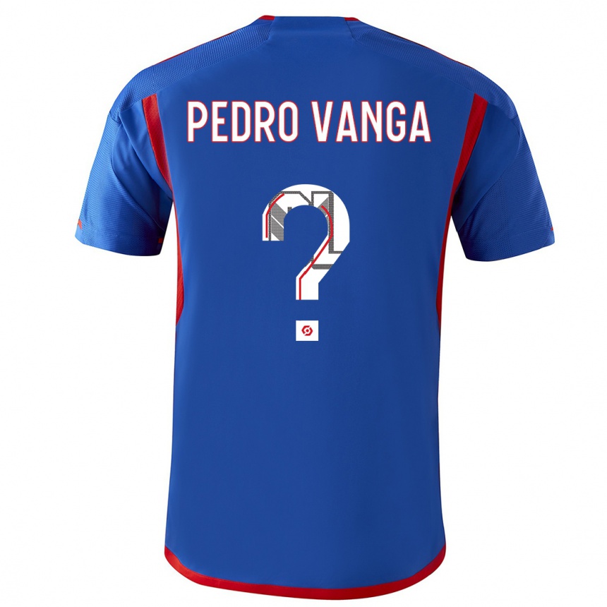 Kids  Emerson Pedro Vanga #0 Blue Red Away Jersey 2023/24 T-Shirt