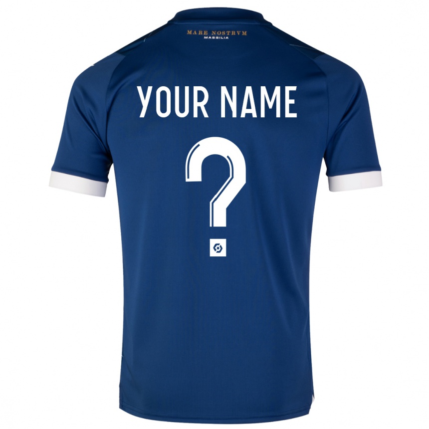 Kids  Your Name #0 Dark Blue Away Jersey 2023/24 T-Shirt