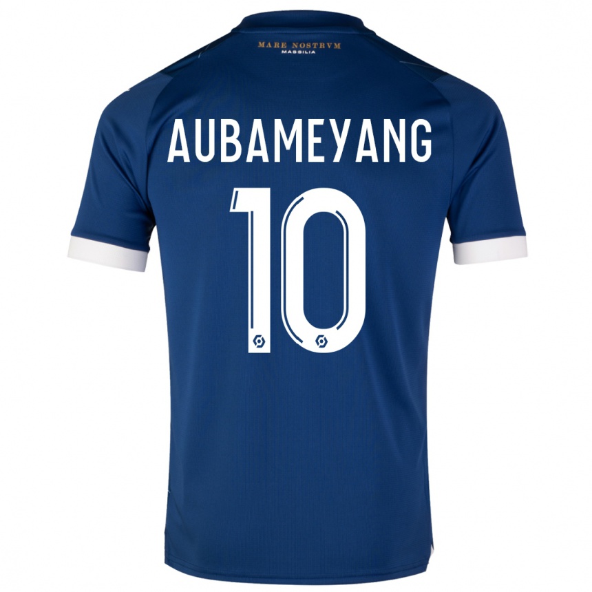 Kids  Pierre-Emerick Aubameyang #10 Dark blue Away Jersey 2023/24 T-shirt