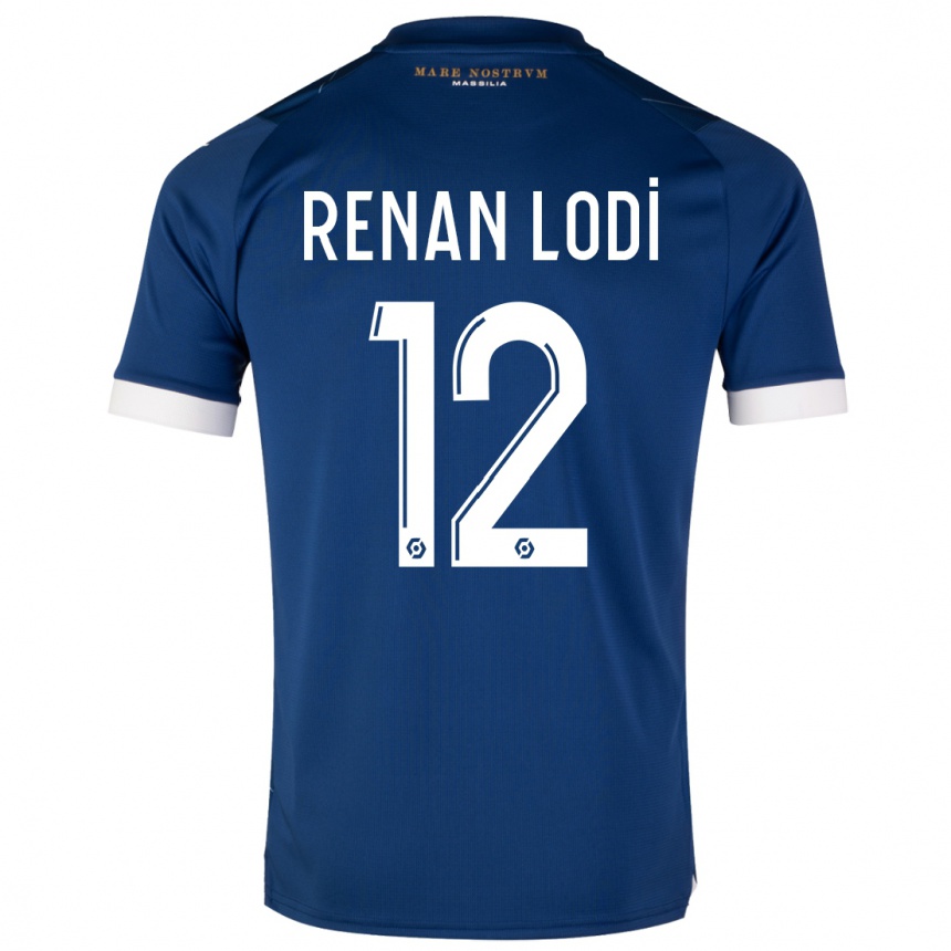 Kids  Renan Lodi #12 Dark Blue Away Jersey 2023/24 T-Shirt