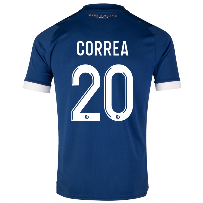 Kids  Joaquin Correa #20 Dark Blue Away Jersey 2023/24 T-Shirt