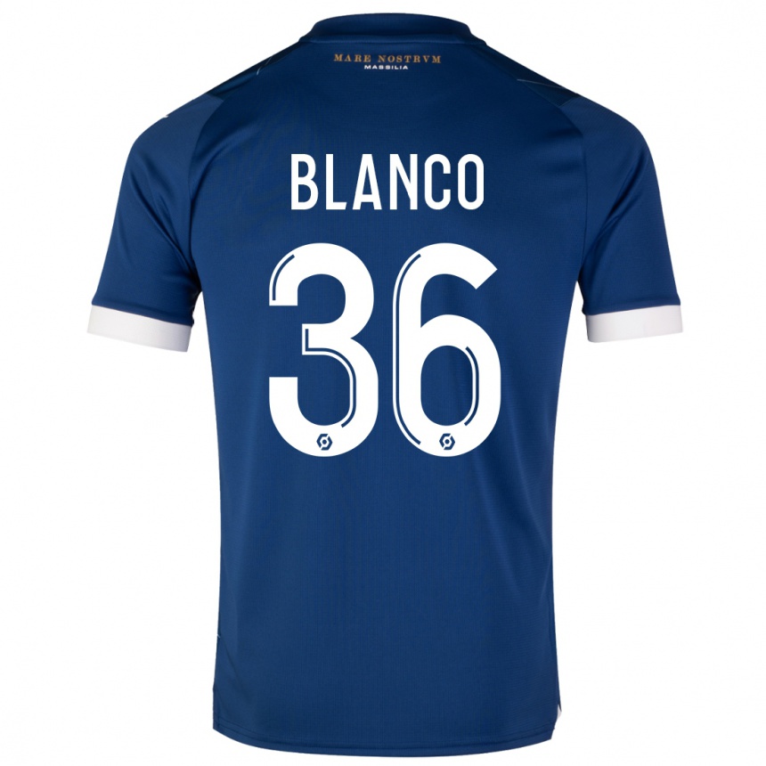 Kids  Ruben Blanco #36 Dark Blue Away Jersey 2023/24 T-Shirt