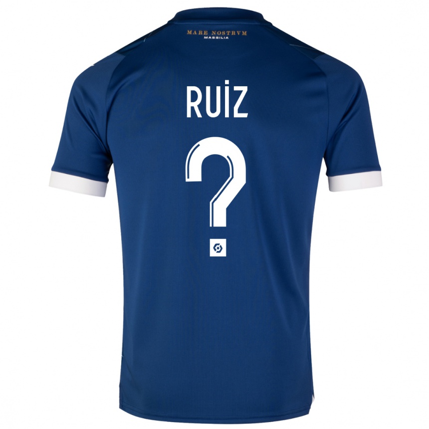 Kids  Pedro Ruiz #0 Dark Blue Away Jersey 2023/24 T-Shirt