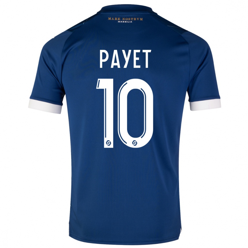 Kids  Dimitri Payet #10 Dark Blue Away Jersey 2023/24 T-Shirt