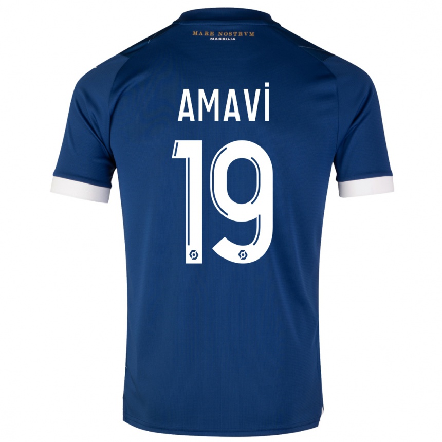 Kids  Jordan Amavi #19 Dark Blue Away Jersey 2023/24 T-Shirt