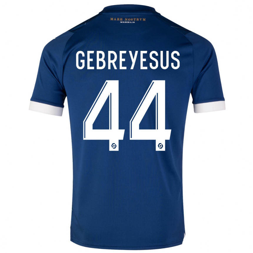 Kids  Esey Gebreyesus #44 Dark Blue Away Jersey 2023/24 T-Shirt