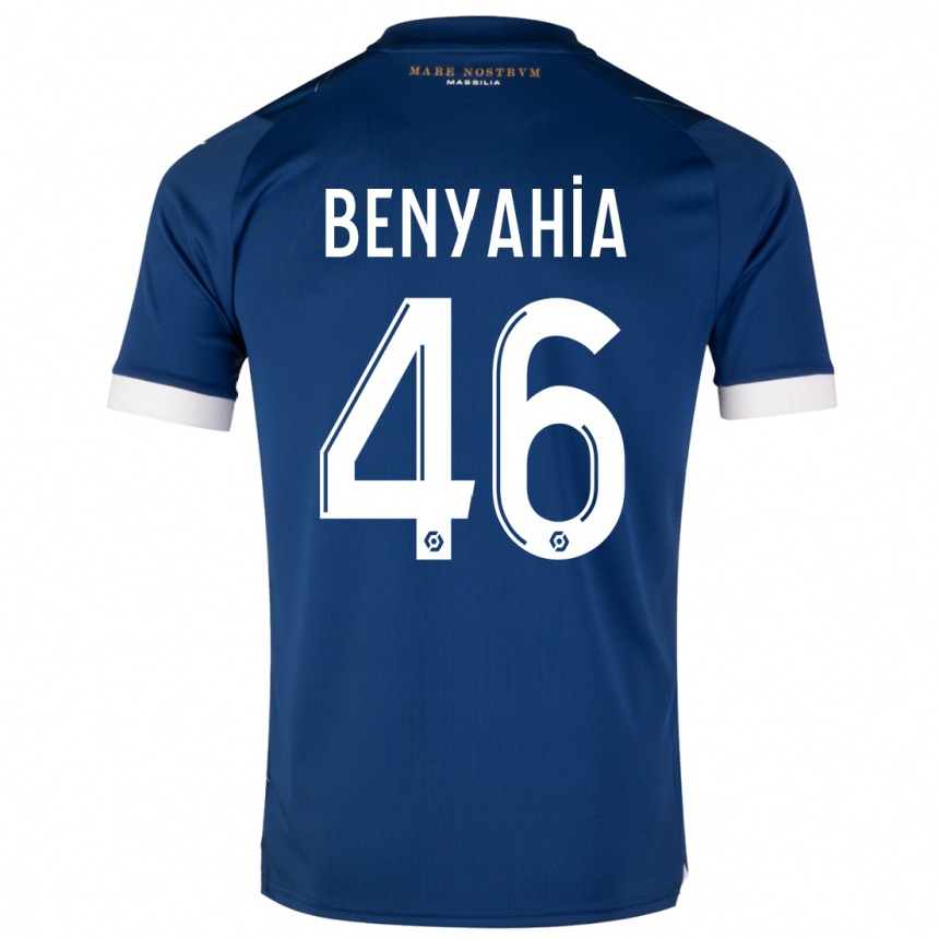 Kids  Aylan Benyahia-Tani #46 Dark Blue Away Jersey 2023/24 T-Shirt