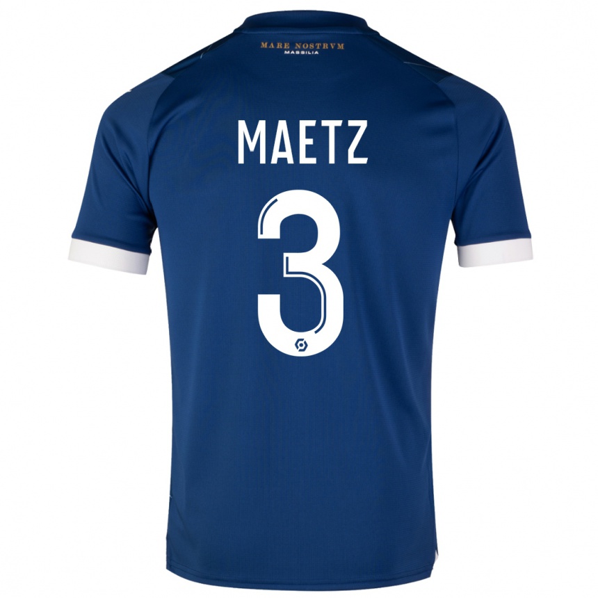 Kids  Agathe Maetz #3 Dark Blue Away Jersey 2023/24 T-Shirt