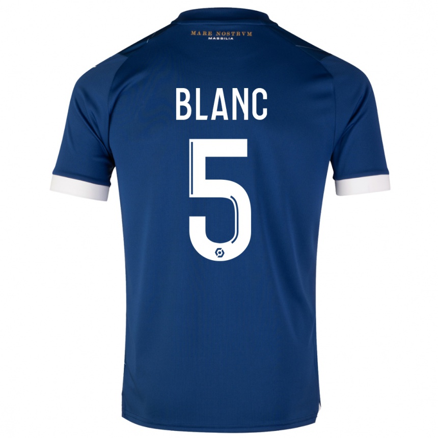 Kids  Amandine Blanc #5 Dark Blue Away Jersey 2023/24 T-Shirt