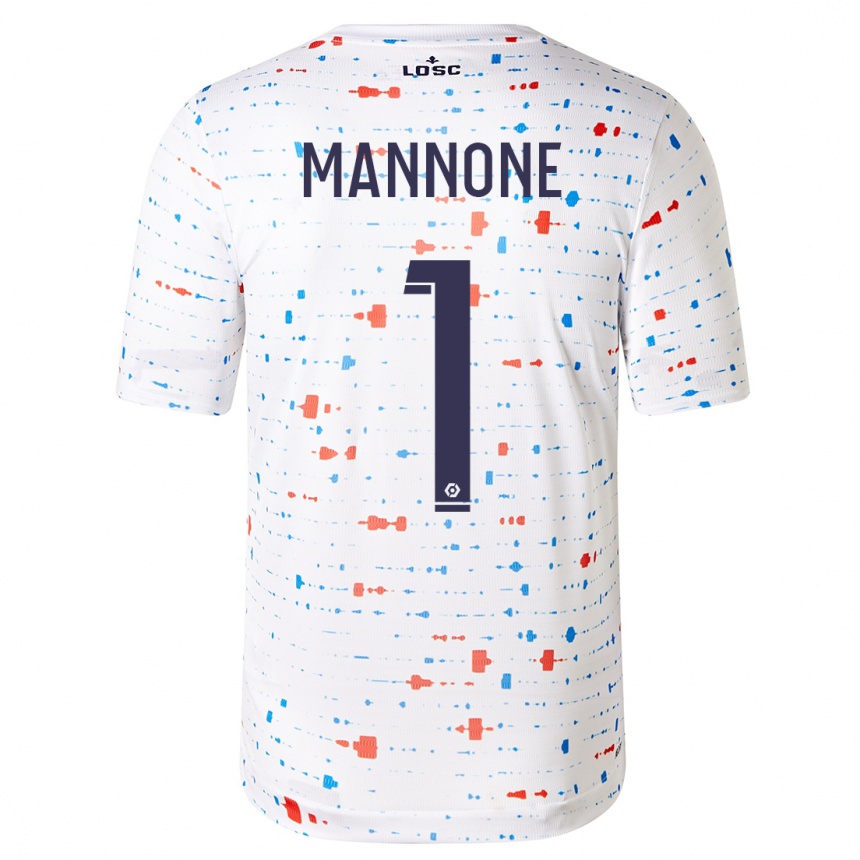 Kids Football Vito Mannone #1 White Away Jersey 2023/24 T-Shirt