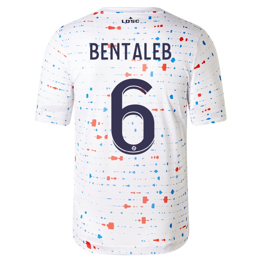 Kids Football Nabil Bentaleb #6 White Away Jersey 2023/24 T-Shirt